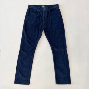 Sid Mashburn Men's Slim Straight Corduroy Pants, navy, 31"